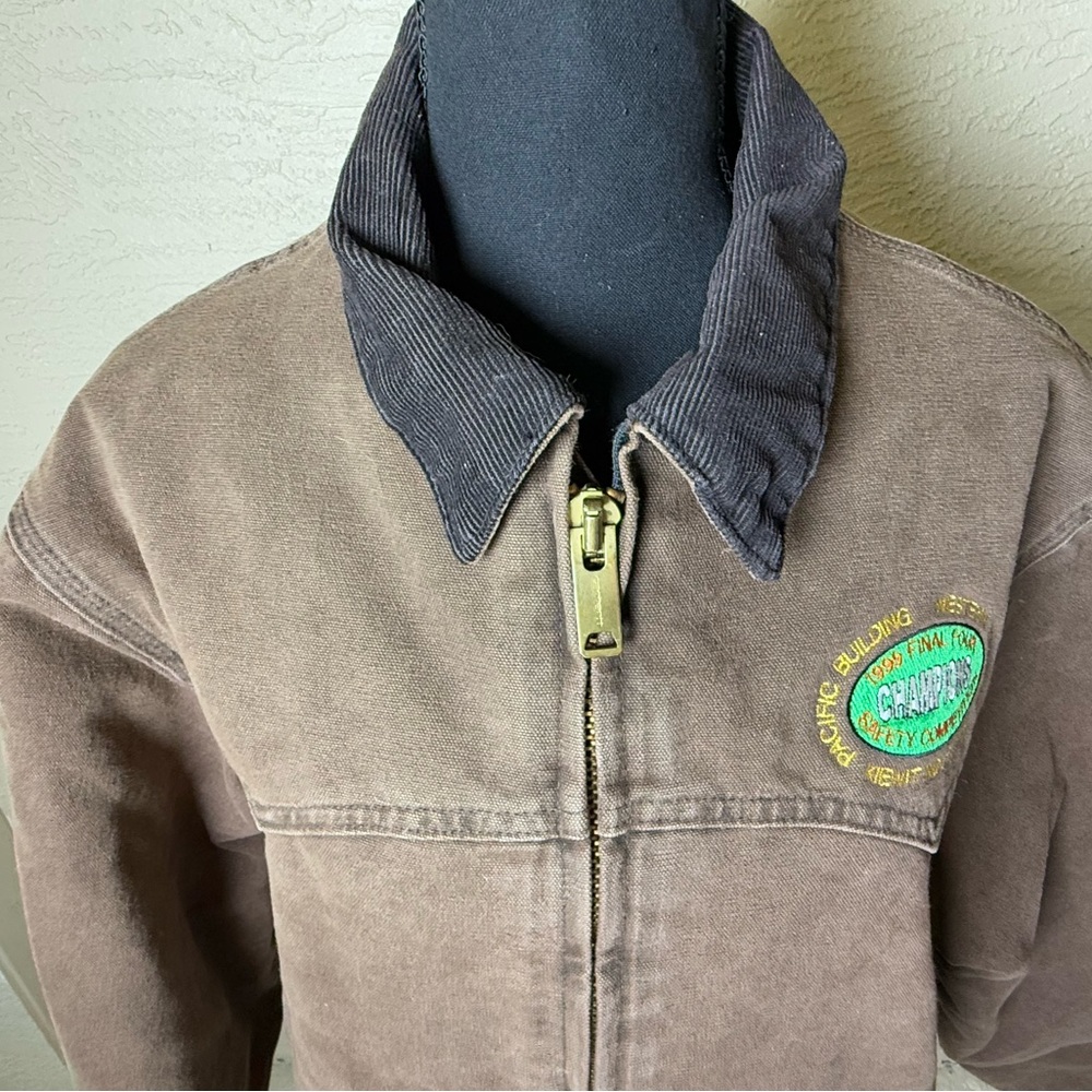 Vintage Carhartt J14‎ Santa Fe Jacket Brown 90s Distressed Workwear USA-Large - Picture 3 of 14